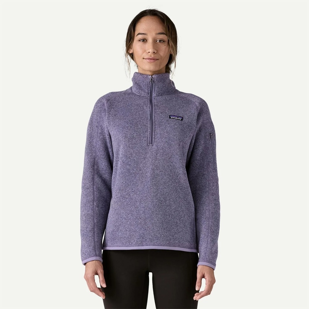 Patagonia Better Sweater 1/4 Zip Fleece Pullover Purple Marled 25617 Womens M